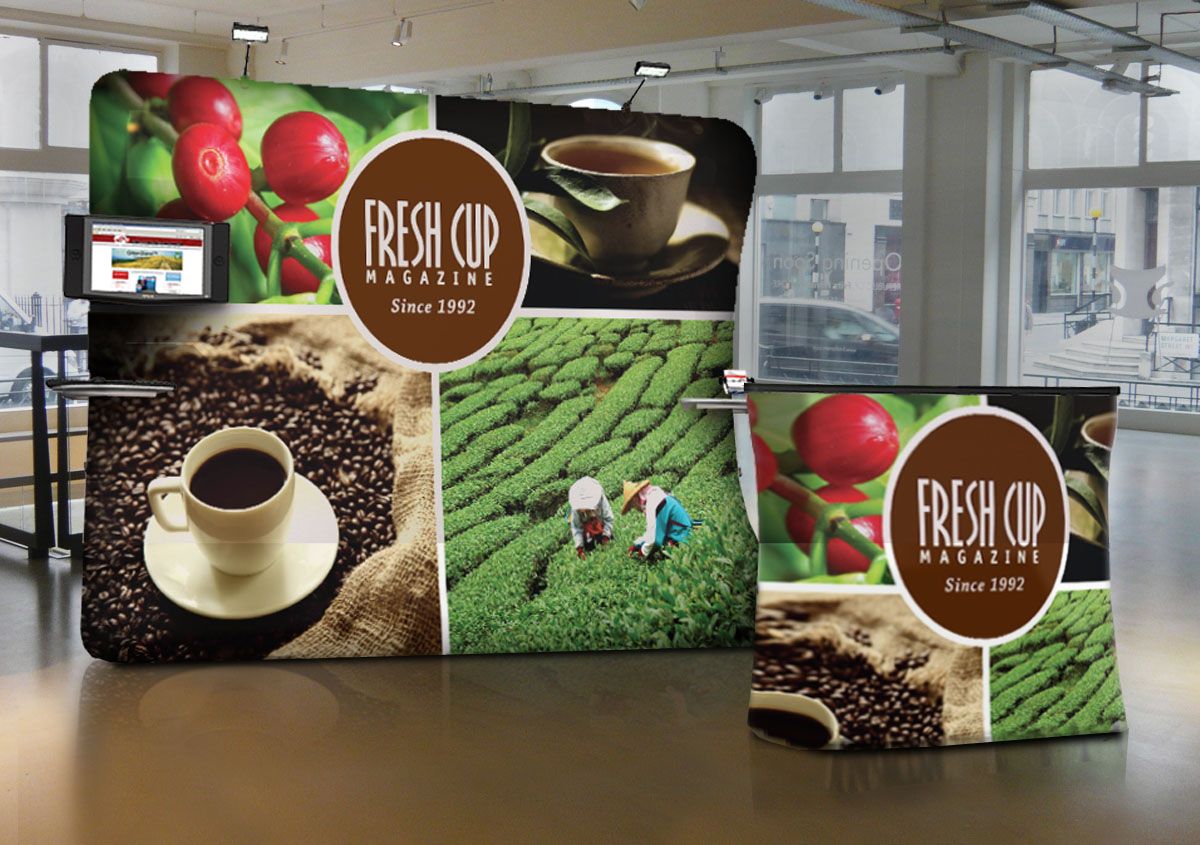 Fresh Cup Pillowcase Display with Case to Counter and Counter Wrap